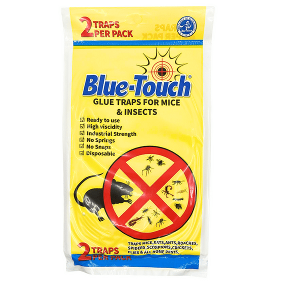 Blue Touch by Dependable Industries Wholesale Lot of 10 Rat and Mouse Jumbo 2 Pack Glue Traps Flat 20 Total Pieces Size Each 12.75" x 5.75"