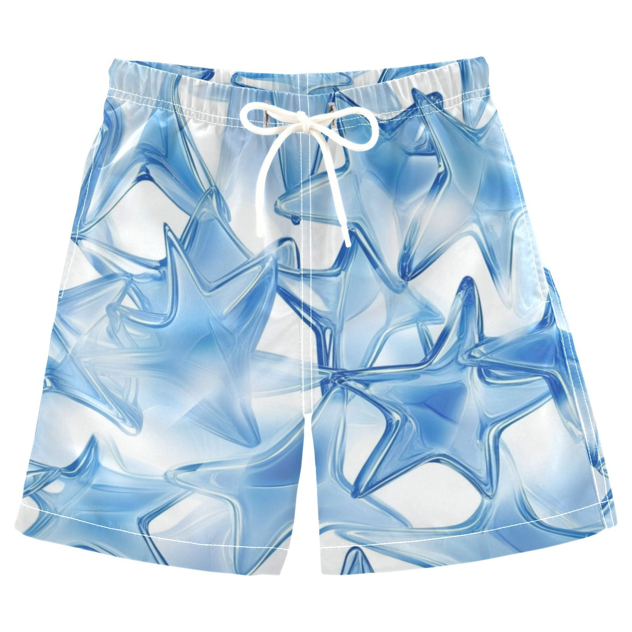 Boys Sky Blue Graphics Short Sleeves Swimwear Romper main image 1