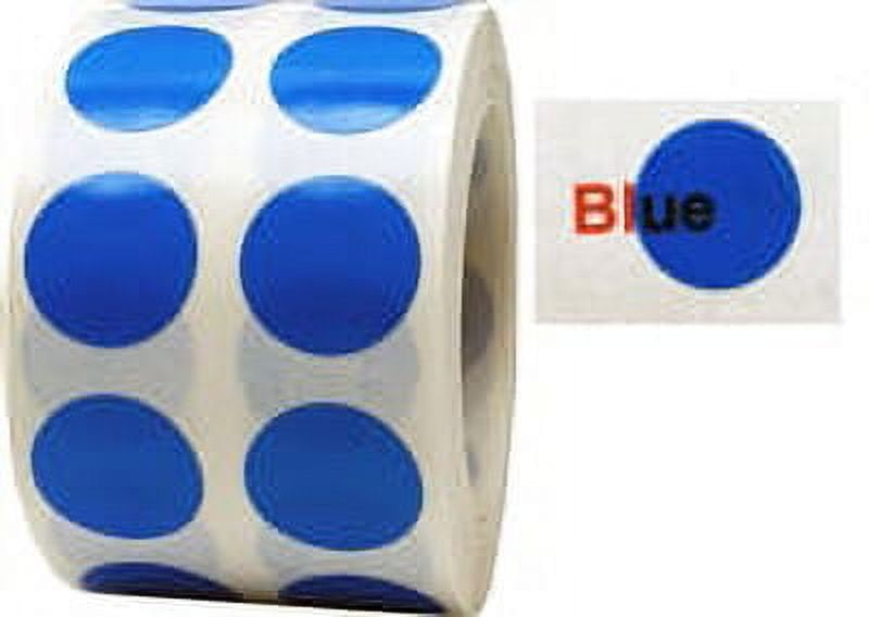 Blue Transparent Circle Dot Stickers | 0.5