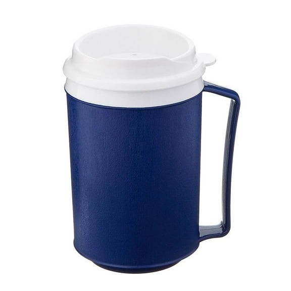 Blue Travel Coffee Cup Thermal Cup Durable Container With Cover 12 OZ Glass&Bottle