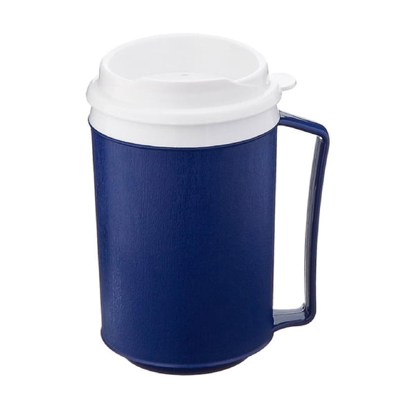 Blue Travel Coffee Cup Thermal Cup Durable Container With Cover 12 OZ