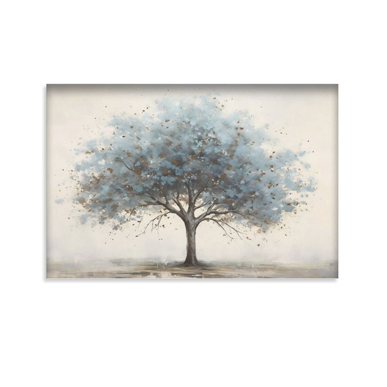 Blue Tree Canvas, Tree Wall Decor, Tree Canvas Art, Blue Tree Wall