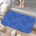thumbnail image 1 of Blue Tree Leaf Luxury Flannel Bathroom Mats 16x24, Extra Soft and Absorbent Non-Slip Shower Rug for Bathroom Floor, 1 of 9
