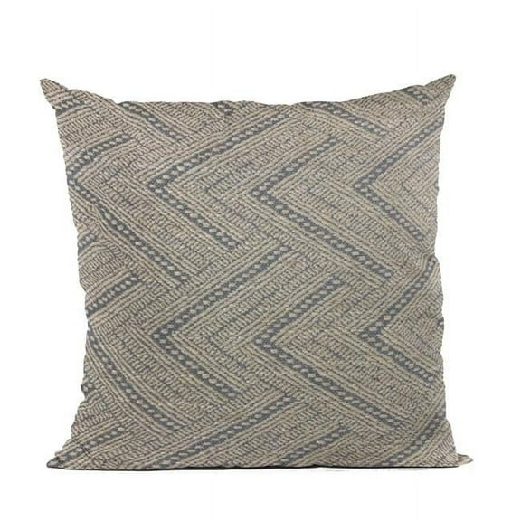 Blue Triangle Chevron Luxury Throw Pillow - 20 x 30 in. Queen Size