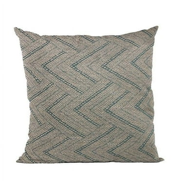 Blue Triangles Abstract Luxury Throw Pillow - 22 x 22 in.