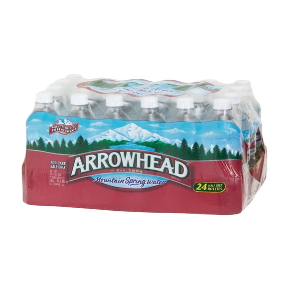 Blue Triton Brands Arrowhead 0.5 Liter Bottled Spring Water - Pack of 4