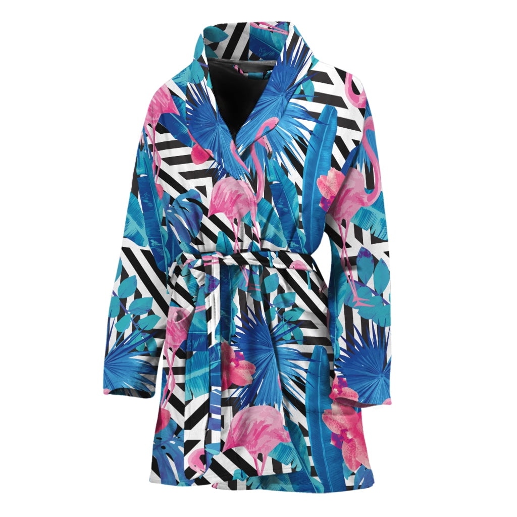Colorful Tropical Flamingo Women Bathrobe One Size Univeral Fits, Flamingos  Lover Fashion Lightweight Plush Fleece Long Robe For Women - Walmart.com