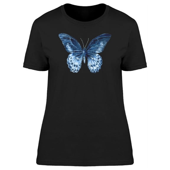 Blue Tropical Moth T-Shirt Women -Image by Shutterstock, Female XX-Large