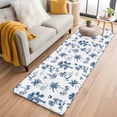 thumbnail image 1 of Blue Tropical Plant 2'x6' Runner Rugs for Hallway Kitchen Bedside Non Slip Washable, Summer Palm Trees Coastal Nautical Entryway Rug Runners with Rubber Backing, Long Carpet Runner for Laundry Room, 1 of 8