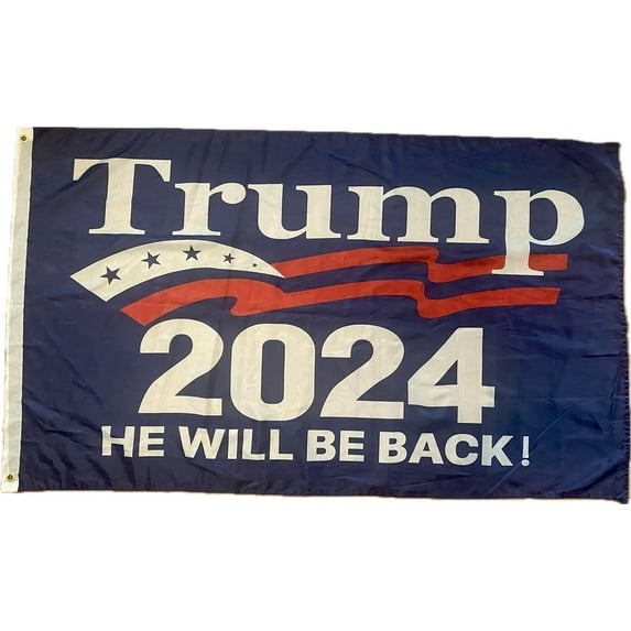 Blue Trump Flag Banner for Indoor/Outdoor Use - Trump Flag 3x5 Foot - Make Trump President Again!
