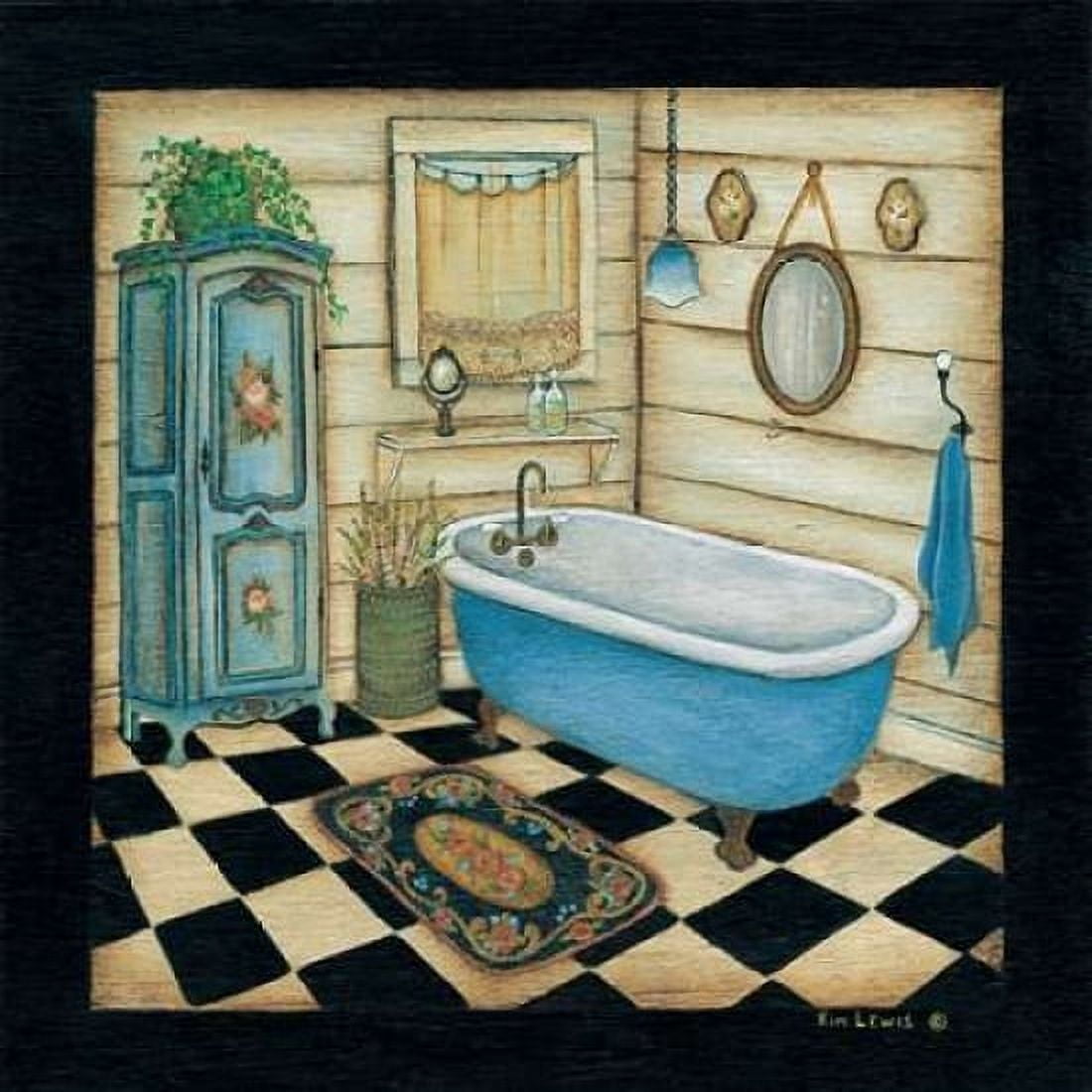 Blue Tub Canvas Art - Kim Lewis (24 x 24)