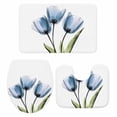 thumbnail image 1 of Blue Tulip Bath Mat 3 Piece Bathroom Rug Set, Abstract Flower Country Farm Floral White Non Slip Bath Rug Contour Mat and Toilet Lid Cover, Absorbent Shower Mats Soft Bath Rugs and Mats Sets, 1 of 8