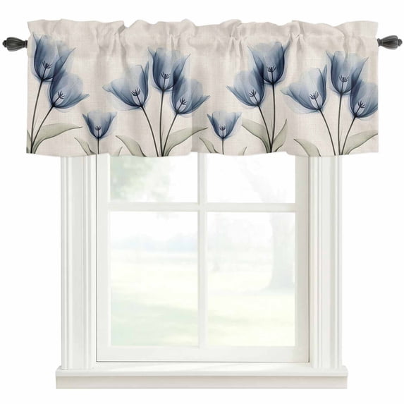 Blue Tulip Curtain Valances for Windows, Kitchen Valance Window ...