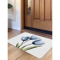 thumbnail image 1 of Blue Tulip Door Mat&nbsp;Indoor Outdoor Entrance,Non Slip Small Rug for Kitchen Bathroom Entryway Rug,Abstract Flower Country Farm Floral White Washable Doormat Floor Mat 16x24 Inch, 1 of 8