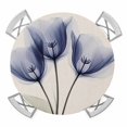 thumbnail image 1 of Blue Tulip Elastic Fitted Round Table Cover Retro Plant Floral Waterproof Outdoor Tablecloth for Holiday Party, Picnic, Patio & Dining Fits Tables Up to 36"-44", 1 of 8