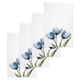thumbnail image 1 of Blue Tulip Kitchen Dish Towels for Drying Dishes Set of 4, Abstract Flower Country Farm Floral White Waffle Weave Microfiber Hand Tea Bathroom Towels Quick Dry & Absorbent Towel 15.7x23.6, 1 of 7