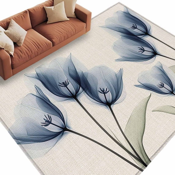 Blue Tulip Large Area Rugs for Bedroom Living Room, Soft Non Slip ...