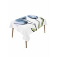 thumbnail image 1 of Blue Tulip Table Cloth, Abstract Flower Country Farm Floral White Waterproof Tablecloth for Rectangle Tables, Reusable Washable Fabric Table Cover for Restaurant Kitchen Dining Tables 60"x84", 1 of 6