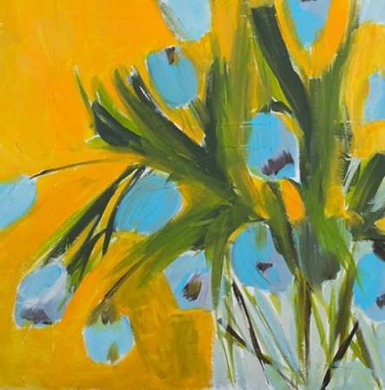Blue Tulips Canvas Art - Melissa Lyons (24 x 24)