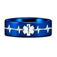 thumbnail image 1 of Blue Tungsten Medical Heart Beat Ring, 1 of 3