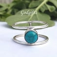 thumbnail image 1 of Blue Turquoise Gemstone Ring, 925 Solid Sterling Silver Jewelry, Handmade Ring, Engagement Ring, Statement Ring, Wedding jewelry For Her, 1 of 10