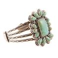 thumbnail image 1 of Blue Turquoise Golden Statement Cuff Bracelet, 1 of 3