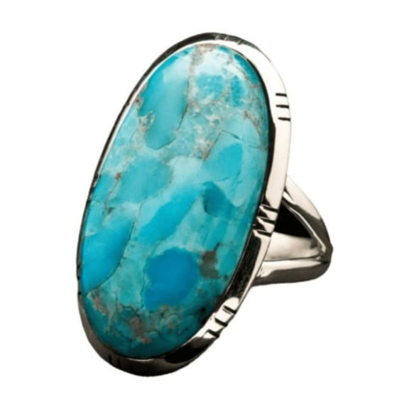 Blue Turquoise Men&Women Beautiful Ring, 925 Silver Sterling Ring, Handmade Ring, Gemstone Ring, || Ali Baba Jewellery
