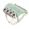 thumbnail image 1 of Blue Turquoise Sterling Silver Slice Statement Ring, 1 of 2