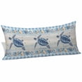Blue Turtle Coastal Body Pillow Cover Summer Starfish Beach Coral Shell ...