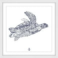thumbnail image 1 of "Blue Turtle" Framed Painting Art Print, 32" x 1.5", 1 of 6