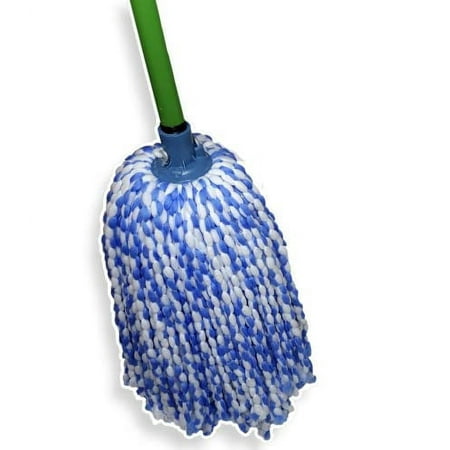 Blue Turtle Replacement Head for Microfiber Mop - 250gsm Spaghetti Microfiber Cleaning Mop - All-Purpose Wet Mop for Bathroom, Tiles, Kitchen - Ultra-Absorbent Microfibers - Handle Not Included