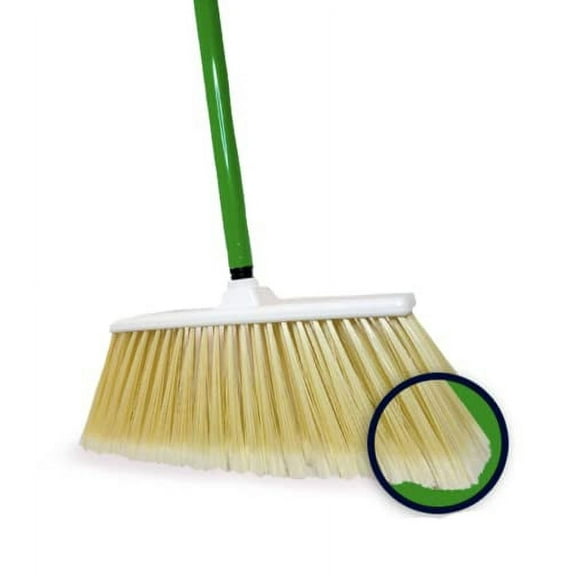 Blue Turtle Replacement Head for Multifunctional Broom - Memory Bristles for Indoor and Outdoor Sweeping - No Shedding Floor Cleaner with Double Layer Plastic Shoulder - Broomstick Not Included