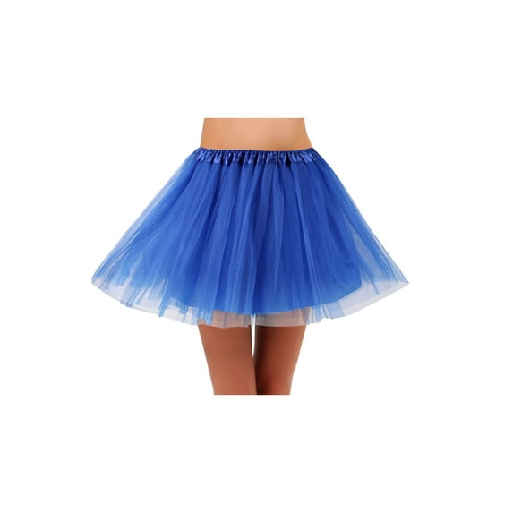 Blue Tutu Womens Classic 4 Layered Satin Lined Ballerina Tutu Skirt