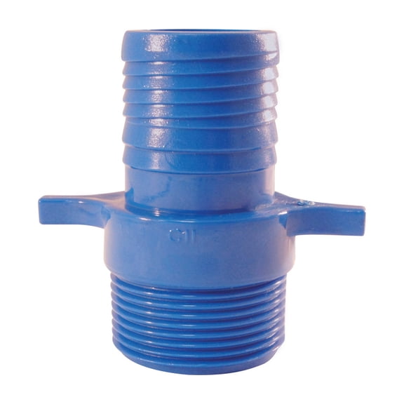 Blue Twisters 4814687 1 in. Insert x 1 in. Dia. MPT Polypropylene Male Adapter, Blue - Pack of 5