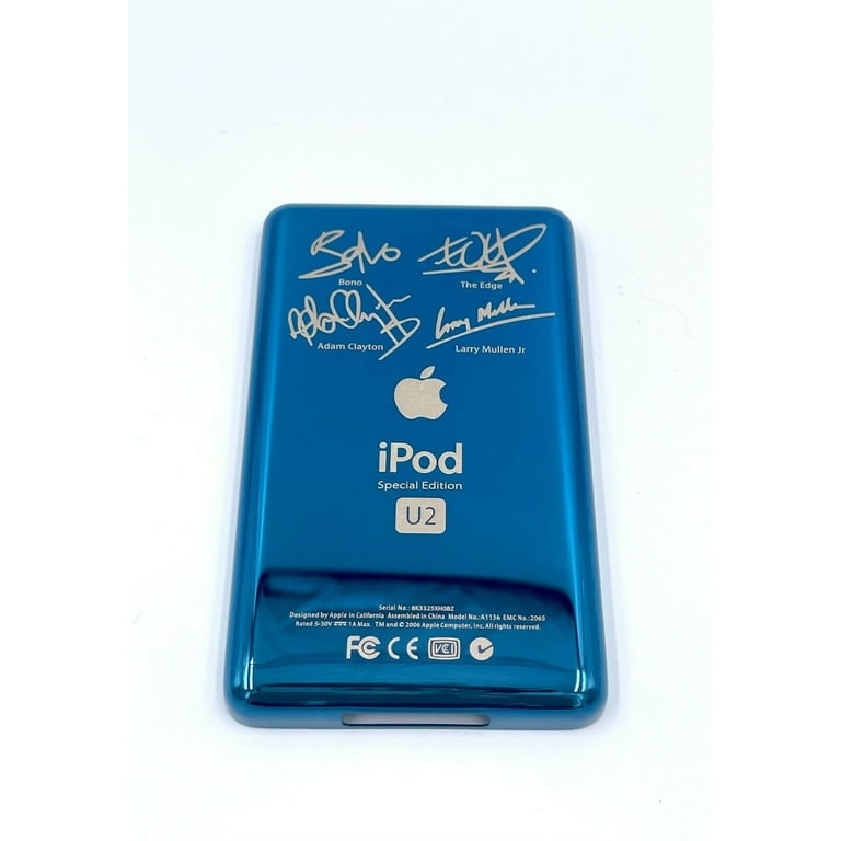 Blue U2 Edition iPod Classic 5th 6th 7th Thin Back Bottom Rear