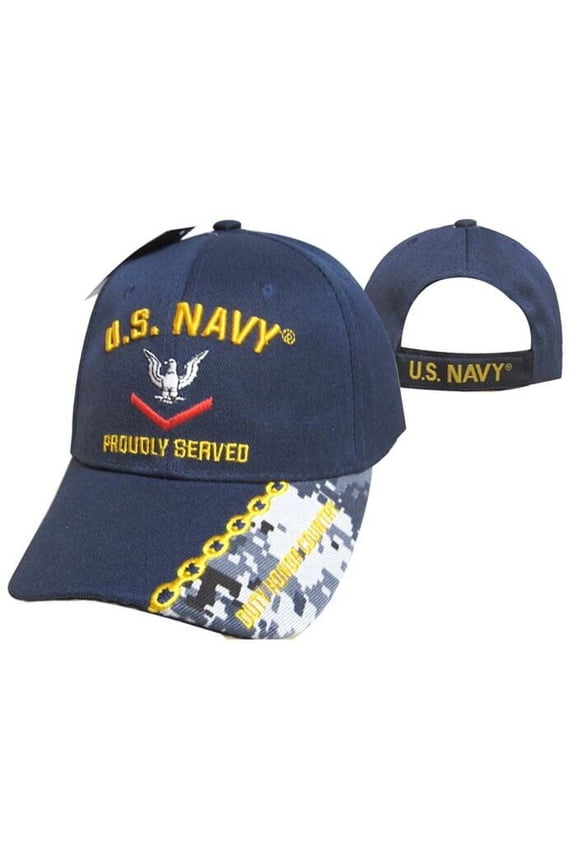 Blue US Navy PO3 Petty Officer 3rd Third Class Hat Ball Cap Veteran Military