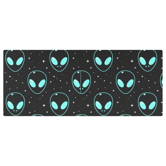 Blue Ufo Stretch Fitted Tablecloth 2.5x6ft Elastic Wrinkle Resistant Cover