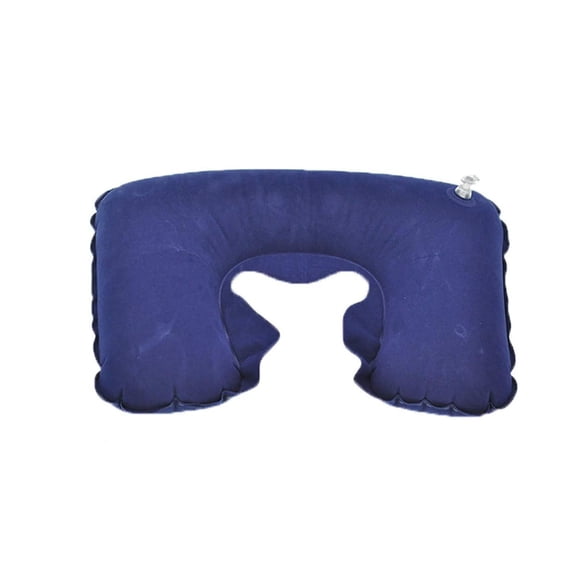 Blue Ultimate Travel Sleep Set Inflatable Neck Pillow Eye Mask Ear Plugs for Camping Hiking Flights