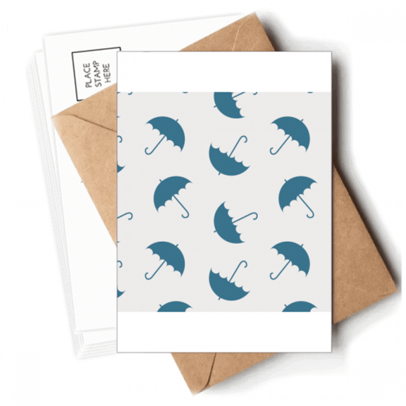 Blue Umbrella Weather Rain Cloud Postcards Envelopes Blank Note Cards Mailing