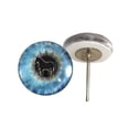 thumbnail image 1 of Blue Unicorn Glass Eyes on Wire Pin Posts, 1 of 3