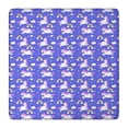 thumbnail image 1 of Blue Unicorn Rainbow Pattern Square Fitted Tablecloth with Elastic Edge,Square Table Cover,Washable Elastic Table Cover for Home Kitchen Party Decor 36"x36", 1 of 6