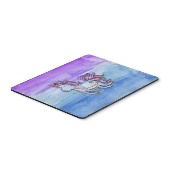 Blue Unicorn Watercolor Mouse Pad Hot Pad or Trivet