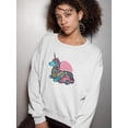 thumbnail image 1 of Blue Unicorn With Pink Mane Sweatshirt Women -Image by Shutterstock, Female 5X-Large, 1 of 4