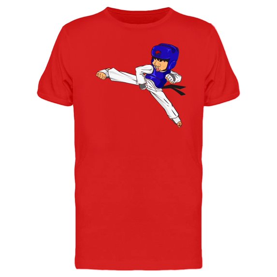 Blue Uniform Taekwondo Cartoon Tee Men's -Image by Shutterstock