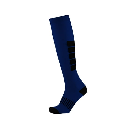 Blue Unisex Large Size Compression Socks With Support For Sports And Activities