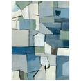 thumbnail image 1 of Blue Urban Abstraction Washable Geometric Art Area Rug size 8'x10', Power-loomed, Heavenly Softness with Non-Slipping Backing, 1 of 7