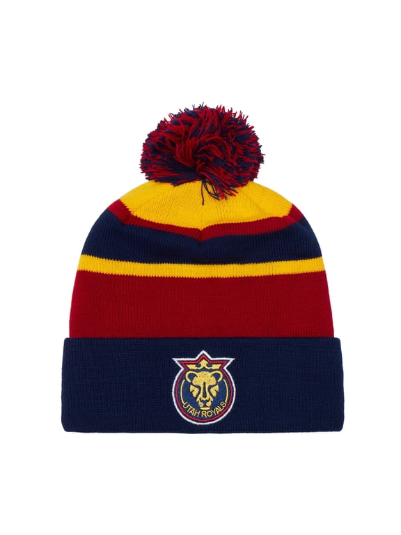Blue Utah Royals Cuffed Knit Hat with Pom
