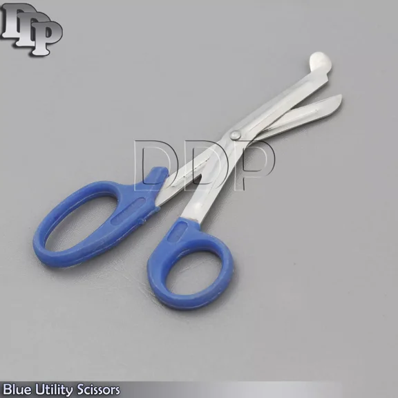 Blue Utility Scissors 5.5" Multi-Purpose Diy Ems Emt Universal Shears Tools