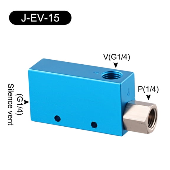 Blue Vacuum Generator Air Tube Ejector Pressure Pneumatic Ev-10-25 Control Valve Ev-15 Smile Home
