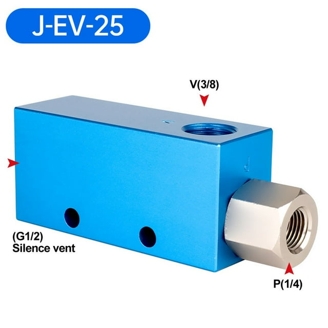 Blue Vacuum Generator Air Tube Ejector Pressure Pneumatic Ev1025